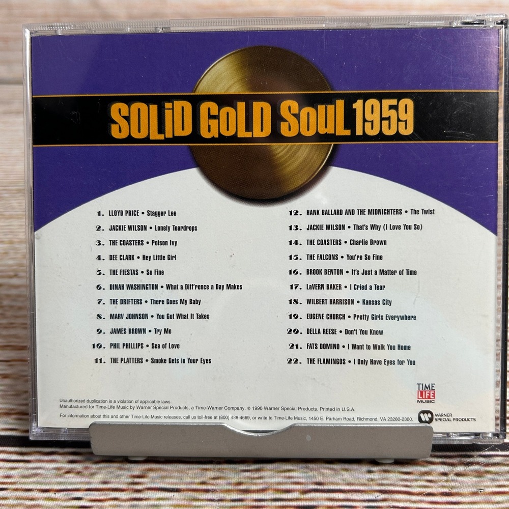 Solid Gold Soul 1959 Time-Life Music‎ CD Various Artists  Soul R&B